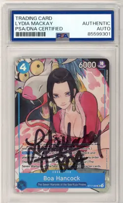 PSA Lydia Mackay Signed Boa Hancock ST17-004 One Piece Promotion Cards Foil - Image 1