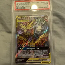 PSA 9 - Moltres & Zapdos & Articuno GX - SM210 Hidden Fates ETB Promo - Image 1