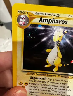 Pokemon TCG: Ampharos - 1/111 Neo Genesis Holographic [NM with Swirl🌀] - Image 2