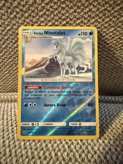 Alolan Ninetales Rev Reverse Holo SM Burning Shadows Pokemon 28/147 Sun Moon - Image 1