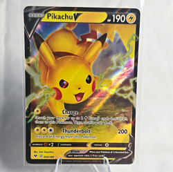 Pokemon TCG Pikachu V 043/185 SWSH04 Vivid Voltage Holo Ultra Rare EN - Image 1