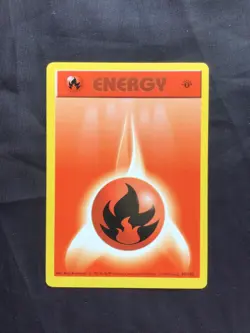 Pokemon Cards: Base Set 1st Edition Common: Fire Energy 98/102 - Image 1
