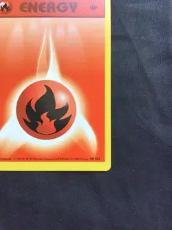 Pokemon Cards: Base Set 1st Edition Common: Fire Energy 98/102 - Image 4