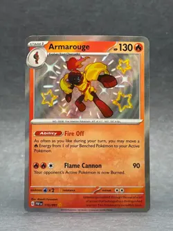 Pokemon - 115/091 Armarouge SV PAF Paldean Fates Shiny Rare Holo NM TCG - Image 1
