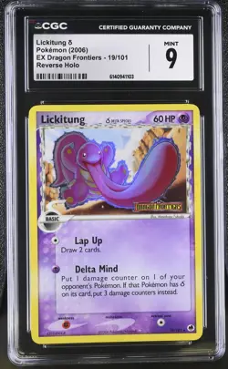 CGC 9 Lickitung 19/101 EX Dragon Frontiers Reverse Holo Stamped Pokemon Card - Image 1