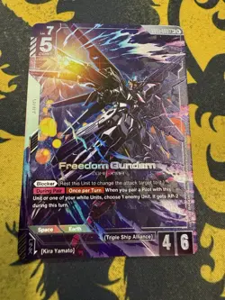 Freedom Gundam LR+ Alt Art (GD01-065) (NM) - Gundam Card Game - Newtype Rising - Image 1