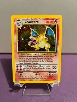 Pokemon Charizard 2nd Edition 2000 Holographic Card, 4/130 - LP - Image 1