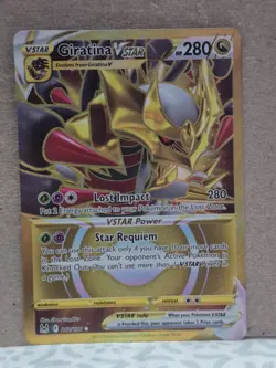 Pokemon TCG Giratina VSTAR 212/196 Lost Origin Secret Gold Holo Rare Card - Image 1