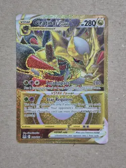 Pokemon TCG Giratina VSTAR 212/196 Lost Origin Secret Gold Holo Rare Card - Image 3