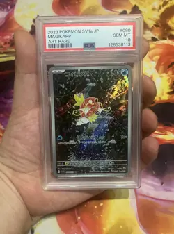 PSA 10 Gem Mint Magikarp 080/073 Triplet Beat SV1a AR Art Rare Japanese POKEMON - Image 1