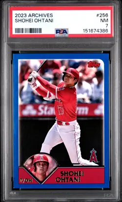 2023 TOPPS ARCHIVES #256 SHOHEI OHTANI PSA 7 - Image 1