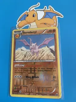 Pokemon TCG Aerodactyl Dark Explorers 53/108 Reverse Holo Rare HP - Image 1
