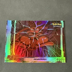 Pokemon TCG Awakenings Pokemon Topps Mewtwo Strikes Back 2 Holo Blue Logo - Image 1