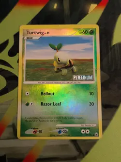 Turtwig 077/100 Promo Burger King Promos Reverse Holo DMG - Image 1