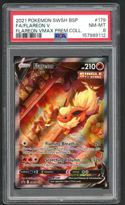 Pokemon Card - PSA 8 Flareon V SWSH179 - Vmax Premium Collection - NM-MT PSA8 - Image 1