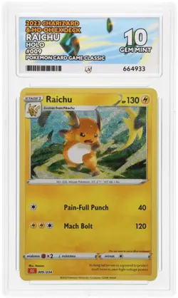 ACE 10 Raichu Holo Classic 009/034 Ace Label Graded Card - Image 1