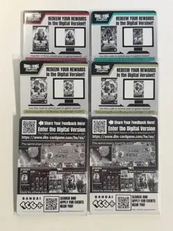 144 Dragon Ball Fusion World NEW Unused Digital Code Card Lot FB08 FB09 FB10 DBS - Image 1