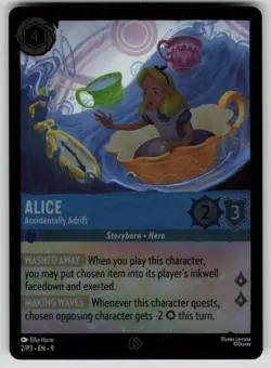 Alice - Accidentally Adrift Cold Foil Promo Disney Lorcana Promo Cards 2 NM - Image 1