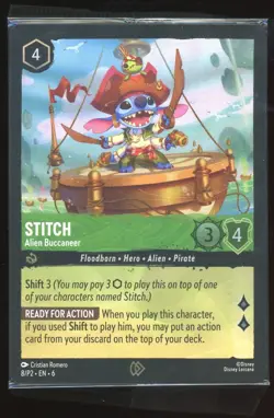 SEALED Stitch Alien Buccaneer Gift Set Promo Disney Lorcana Promo Cards 8/P2 NM - Image 1