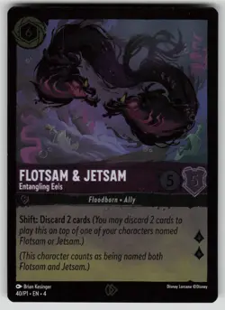 Flotsam & Jetsam - Entangling Eels Cold Foil Disney Lorcana Promo Cards 40 LP - Image 1