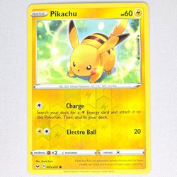 Pikachu 065/202 Sword & Shield Reverse Holo Common Pokemon Card TCG English LP - Image 1