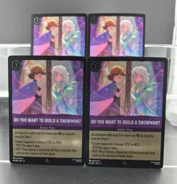 Disney Lorcana Do You Want to Build A Snowman 61/204 Winterspell R Foil 4 Cards - Image 1