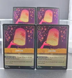 Disney Lorcana Lantern 32/204 Fabled Rare Foil 4 Cards - Image 1