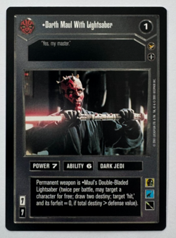 Darth Maul With Lightsaber Rare Theed Palace Star Wars CCG - Image 1