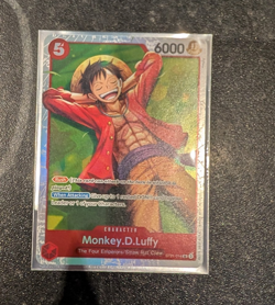 Bandai One Piece CCG Monkey D. Luffy ST21-014. + Sleeve To Match - Image 1