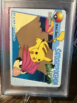 1998 POKEMON JAPANESE BANDAI CARDDASS VENDING 97 PIKACHU & PIDGEOTTO PSA 8 - Image 4
