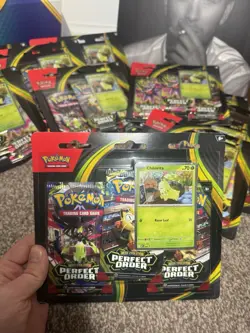 Pokemon TCG Perfect Order Triple Blister Full Display Box Sealed Promo + 3 Packs - Image 3
