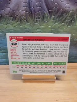 2025 Topps Chrome Platinum Anniversary Babe Ruth #418 Refractor - Image 2