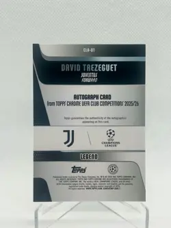 2025-26 Topps Chrome UEFA Club David Trezeguet, Juventus AUTO Aqua Lava /199 - Image 3