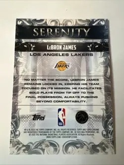 Lebron James 2025-26 Topps Chrome Serenity Blue Refractor /150 #SY-2 - Image 3