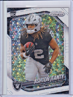 2025 Panini Prizm - Rookies Ashton Jeanty #315 White Disco Prizm (RC) - Image 1