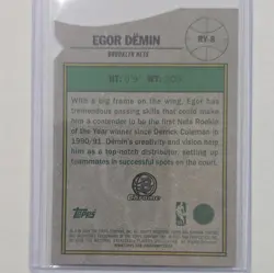 2025-26 Bowman Egor Demin Nets Rookie of the Year Favorites #RY-8 15/50 Gold - Image 2