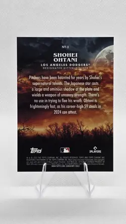2025 Topps Chrome Update Series - Night Terrors Shohei Ohtani #NT-2 - Image 2