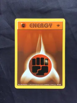 Pokemon Cards: Base Set 1st Edition Common: Fighting Energy 97/102 - Image 1