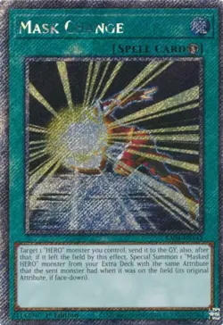 Mask Change - RA04-EN142 - Platinum Secret Rare - 1st Edition NM Yugioh Quarter - Image 1