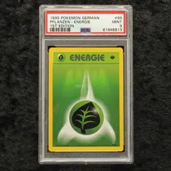 Pokemon PSA 9 Base Set Pflanzen-Energie 1st Edition German Karten Card Sammlung - Image 1