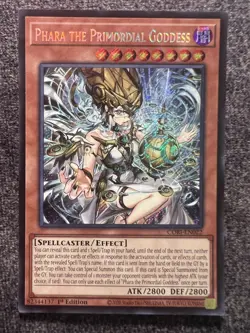 Yugioh Phara the Primordial Goddess CORI-EN022 Secret Rare 1st Edition NM - Image 1