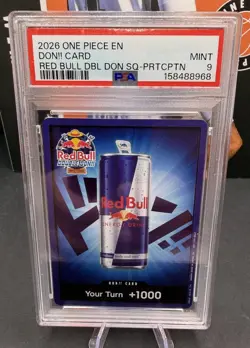 2026 ONE PIECE DOUBLE DON!! RED BULL PARTICIPATION Blue DON!! PROMO PSA 9 - Image 1