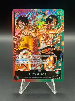 • Luffy & Ace • ST30-001 Starter Deck EX Full Art Parallel Holo One Piece TCG NM - Image 3