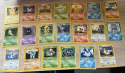 *No Dupes* Lot Of 20 Base Set Pokemon Cards Vintage WOTC Non-Holo Commons/Bulk - Image 1