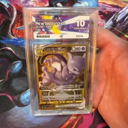 Pokemon Go TCG Mewtwo VSTAR Gold Secret Rare Card 086/078 ace grading 10 - Image 1