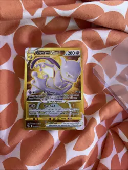 Pokemon Go TCG Mewtwo VSTAR Gold Secret Rare Card 086/078 NM Condition - Image 1