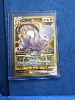 Pokemon Go TCG Mewtwo VSTAR Gold Secret Rare Card 086/078 ENGLISH - Image 1
