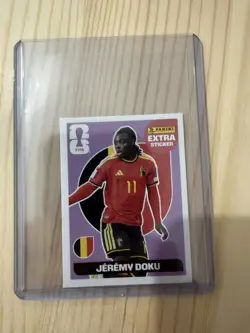 Panini Fifa World Cup Sticker Collection 2026 Jeremy Doku Purple Extra Sticker - Image 1