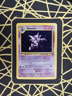 🔥 Haunter 6/62 🔥 Original Holo Rare Fossil Set Pokemon Card WOTC TCG 1999 - Image 1