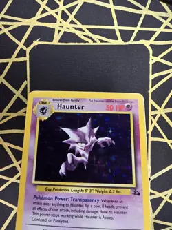 🔥 Haunter 6/62 🔥 Original Holo Rare Fossil Set Pokemon Card WOTC TCG 1999 - Image 4